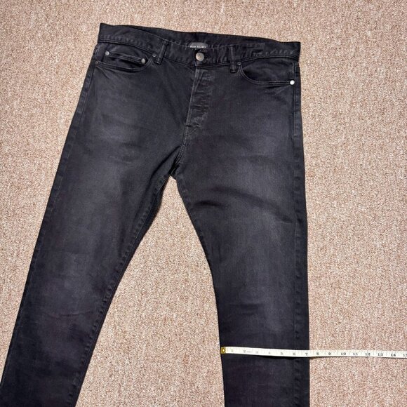 John Elliott Slim Fit Stretch Denim Jeans Faded Black Carbon Mens 34-36 $605 RRP - Picture 8 of 15